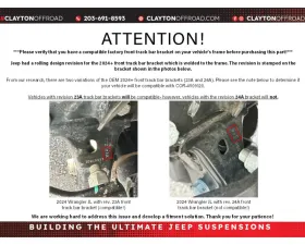Clayton Offroad Front Track Bar Bracket Brace