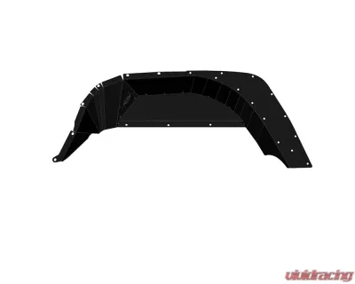 Road Armor Stealth Black Steel Gladiator Body Armor Rear Fender Liner Jeep Gladiator JL 2018-2021 - 520LFRSB