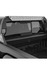 Road Armor Raw Headache Rack with Bedrail Pods, Standard 40 Inch Center Light Pod and iD Chevrolet Silverado | GMC 1500 2014-2018                                     - 3141DHRP-C1-MD - Image 2