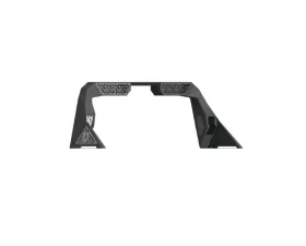 Road Armor Raw Headache Rack with Bedrail Pods, Dual 10 Inch Pod, Brake Lamp Relief and iD Chevrolet Silverado | GMC 1500 2014-2018