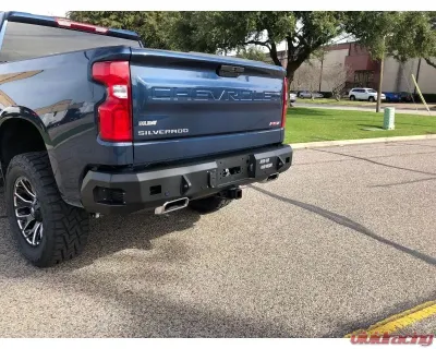 Road Armor Texture Black Stealth Rear Winch Bumper for 2019-2021 Chevrolet GMC 1500 - 3191R0B