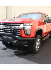 Road Armor Texture Black Spartan Front Bumper Bolt-On Pre-Runner Guard Chevrolet Silverado 2500 | 3500 2021                                     - 3202XFPRB - Image 3