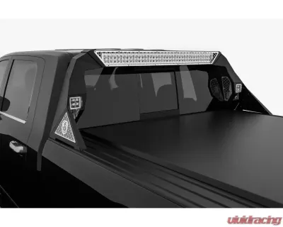 Road Armor Raw iDentity Headache Rack with Bedrail Pods, Dual 10 Inch Pod, 40 Inch Center Light Pod and Hyve Ram 1500  | 2500 | 3500 2010-2019 - 4091DHRP-C1-MH