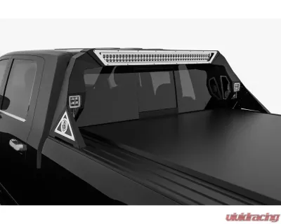 Road Armor Raw iDentity Headache Rack with Bedrail Pods and Dual Cube Raw Ram 1500 2009-2018 - 4091DHRP