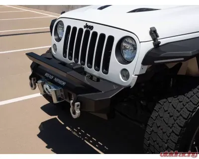 Road Armor Texture Black Stealth Front Fender Flare Body Armor w with LED DRL Jeep Wrangler 2007-2018 - 507AFF0B