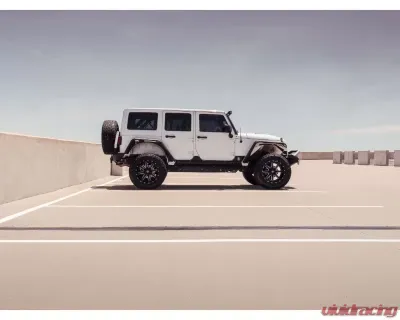 Road Armor Texture Black 4 Doors Stealth Rocker Body Armor Rocker Panel Jeep Wrangler 2007-2018 - 507ARG4B