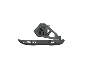 Road Armor Texture Black Stealth Mid Width Rear Bumper with Tire Carrier Assembly Jeep Wrangler 2018-2022