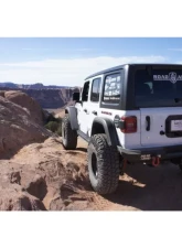 Road Armor Texture Black Stealth Mid Width Rear Bumper with Tire Carrier Hole for Jeep Wrangler 2018-2022                                     - 5182R1B - Image 2