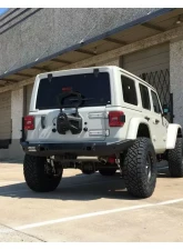 Road Armor Texture Black Stealth Full Width Rear Bumper for Jeep Wrangler 2018-2022                                     - 5183R0B - Image 2