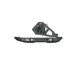 Road Armor Texture Black Stealth Full Width Rear Bumper with Tire Carrier Assembly Jeep Wrangler 2018-2022