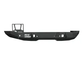 Road Armor Texture Black Stealth Full Width Rear Bumper with Tire Carrier Hole Jeep Wrangler 2018-2022
