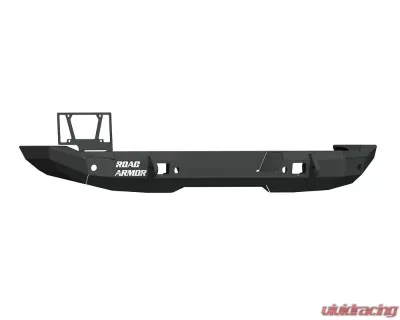 Road Armor Texture Black Stealth Full Width Rear Bumper with Tire Carrier Hole Jeep Wrangler 2018-2022 - 5183R1B