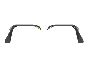 Road Armor Texture Black Stealth Wide Front Fender Flare Body Armor with LED DRL Jeep Wrangler 2018-2022