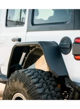 Road Armor Texture Black Stealth Wide Rear Fender Flare Body Armor Jeep Wrangler 2018-2022                                     - 518AFRWB - Image 2