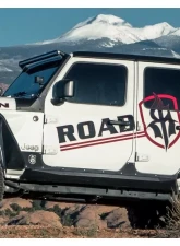 Road Armor Texture Black Stealth Rocker Armor Panel and Guard Jeep Wrangler 2018-2022                                     - 518ARG4B - Image 2