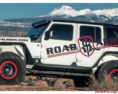 Road Armor Texture Black Stealth Rocker Armor Panel and Guard Jeep Wrangler 2018-2022 - 518ARG4B