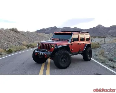 Road Armor Texture Black Stealth A-Pillar 51.5 Inch Light Mounts Jeep Wrangler 2018-2022 - 518LMP0B