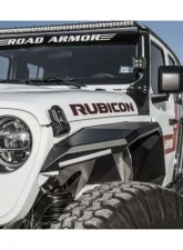 Road Armor Texture Black Stealth A-Pillar 51.5 Inch Light Mounts with Lower Mount Jeep Wrangler 2018-2022                                     - 518LMP1B - Image 2