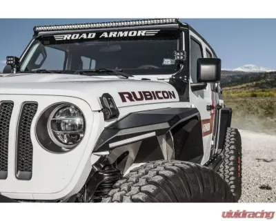 Road Armor Texture Black Stealth A-Pillar 51.5 Inch Light Mounts with Lower Mount Jeep Wrangler 2018-2022 - 518LMP1B