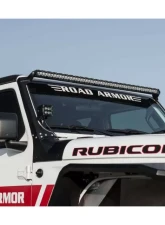 Road Armor Texture Black Stealth A-Pillar 51.5 Inch Light Mounts with Lower Mount Jeep Wrangler 2018-2022                                     - 518LMP1B - Image 3