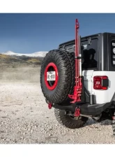 Road Armor Texture Black Stealth Rear Tire Carrier with 8.5in Ext Wheel Mount Jeep Wrangler 2007-2020                                     - 518RTC8RMB - Image 2