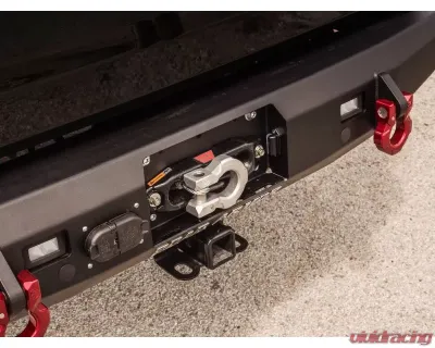 Road Armor Texture Black 9500 Pounds Remote Winch Stealth Rear Winch Bumper Jeep Gladiator 2020-2022 - 5203R0B
