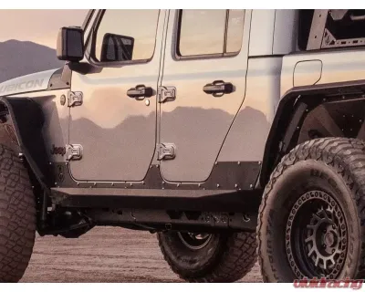 Road Armor Texture Black Stealth Rocker Armor Panel and Guard 4 Doors Jeep Gladiator 2020-2022 - 520ARG4B