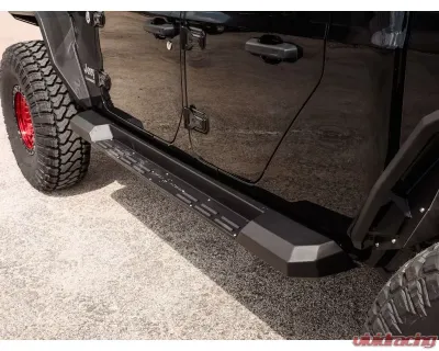 Road Armor Texture Black Stealth Running Board Step 4 Doors Jeep Gladiator 2020-2022 - 520STP4B