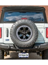 Road Armor Texture Black Stealth Rear Slim Fit Bumper for 2021-2022 Ford Bronco                                     - 6213R3B - Image 2