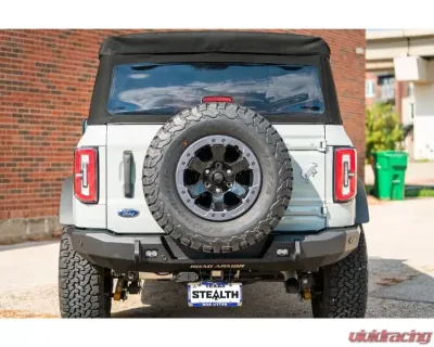 Road Armor Texture Black Stealth Rear Slim Fit Bumper for 2021-2022 Ford Bronco - 6213R3B