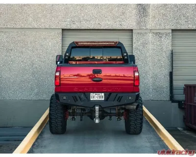 Road Armor Raw iD Headache Rack with Bedrail Pods, 40 Inch Center Light Pod and Hyve Ford F-250 | F-350 | F-450 1999-2021 - 6992DHRP-C1-MH