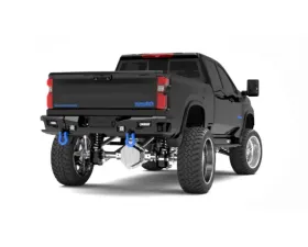 Road Armor Powder Coated Black Light Texture Shackle End Pods| Beauty Ring | Accent Lights Identity Rear Bumper GMC | Chevy 2500 | 3500 2020-2021