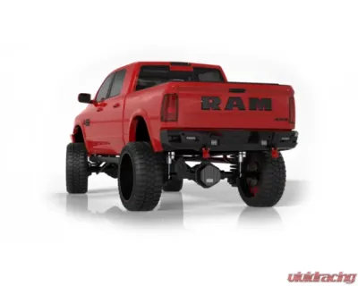 Road Armor Texture Black Center Section | Shackle End Pods | Beauty Ring Identity Rear Bumper Full Kit Dodge Ram 2500 | 3500 2019-2023 - 4192DR-B0-P2-MR-BH-B