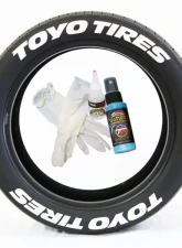 Tire Stickers 19-21" - 1.75" Toyo Tires Permanent Raised Rubber Lettering 8 Decals White                                     - TOYTIR-1921-175-8-W - Image 4