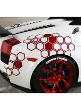 Tire Stickers 19-21" - 1.75" Toyo Tires Permanent Raised Rubber Lettering 8 Decals White                                     - TOYTIR-1921-175-8-W - Image 2