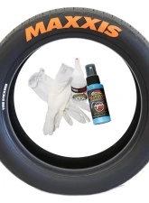 Tire Stickers Permanent Raised Rubber Lettering 'Maxxis' - 4 Of Each - 14"-16" - 1.25" - Yellow                                     - MAX-1416-125-4-Y - Image 2