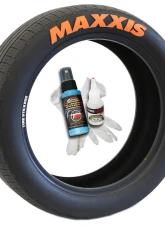 Tire Stickers Permanent Raised Rubber Lettering 'Maxxis' - 4 Of Each - 14"-16" - 1.25" - Yellow                                     - MAX-1416-125-4-Y - Image 3