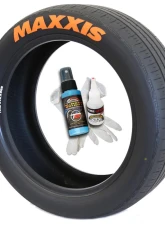 Tire Stickers Permanent Raised Rubber Lettering 'Maxxis' - 4 Of Each - 14"-16" - 1.25" - Yellow                                     - MAX-1416-125-4-Y - Image 4