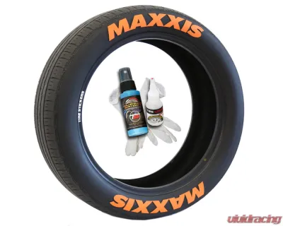 Tire Stickers Permanent Raised Rubber Lettering 'Maxxis' - 8 Of Each - 14"-16" - 1.5" - Blue - MAX-1416-15-8-B