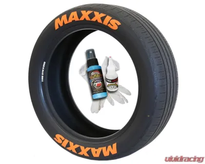 Tire Stickers Permanent Raised Rubber Lettering 'Maxxis' - 8 Of Each - 14"-16" - 1.5" - Blue - MAX-1416-15-8-B