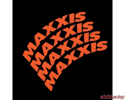 Tire Stickers Permanent Raised Rubber Lettering 'Maxxis' - 4 Of Each - 14"-16" - 1.5" - Red - MAX-1416-15-4-R