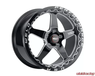 Weld Ventura Beadlock S904 Wheel 17x10 5x127 | 5x5 38mm Gloss Black MIL - Black Ring - S90470075P38