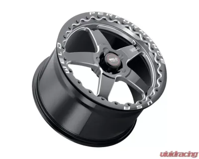 Weld Ventura Beadlock S904 Wheel 17x10 5x127 | 5x5 38mm Gloss Black MIL - Black Ring - S90470075P38