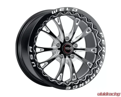 Weld Racing Belmont Beadlock S908 Wheel 18x12 5x120.65 +55mm Gloss Black Milled & Beadlock Ring Finish - S90882063P55