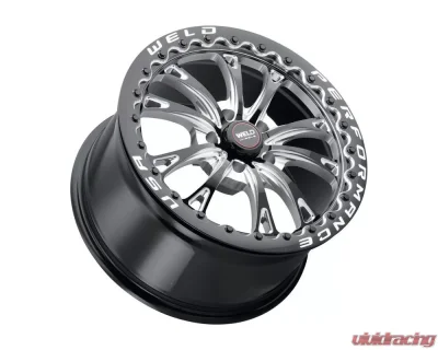 Weld Racing Belmont Beadlock S908 Wheel 18x12 5x120.65 +55mm Gloss Black Milled & Beadlock Ring Finish - S90882063P55