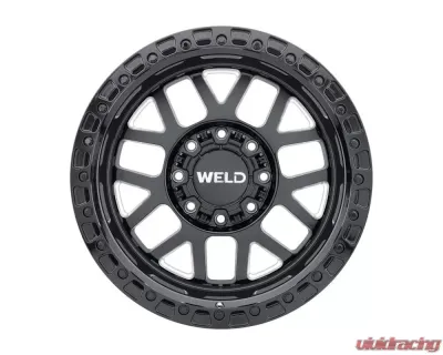 Weld Racing Cinch W105 Wheel 20x9 8x180 0mm Gloss Black Milled with Gloss Black Ring - W10509018501