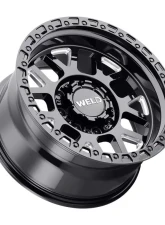 Weld Racing Cinch W105 Wheel 20x9 8x180 0mm Gloss Black Milled with Gloss Black Ring                                     - W10509018501 - Image 3