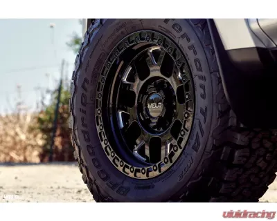 Weld Racing Cinch W105 Wheel 20x9 8x180 0mm Gloss Black Milled with Gloss Black Ring - W10509018501
