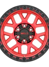 Weld Racing Cinch W133 Wheel 20x10 8x180 -18mm Candy Red with Satin Black Ring                                     - W13300018476 - Image 2