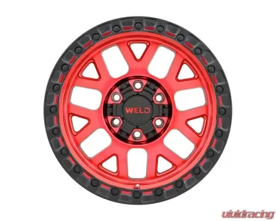 Weld Racing Cinch W133 Wheel 20x10 8x180 -18mm Candy Red with Satin Black Ring - W13300018476